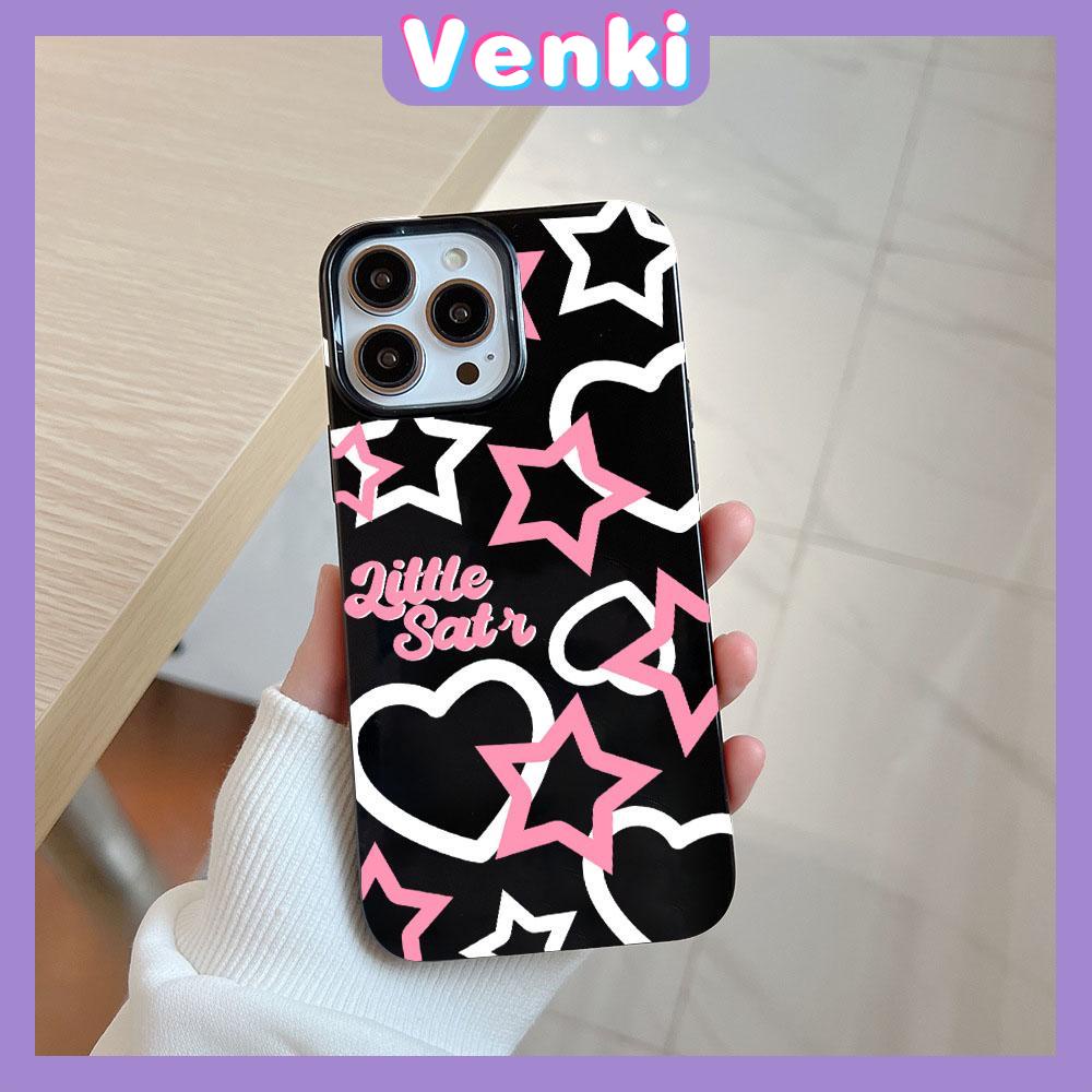 VENKI - For iPhone 11 iPhone Case Black Glossy TPU Soft Case Shockproof Protection Camera Cute Love Rabbit Compatible with iPhone 14 13 Pro max 12 Pro Max xr xs max 7Plus 8Plus