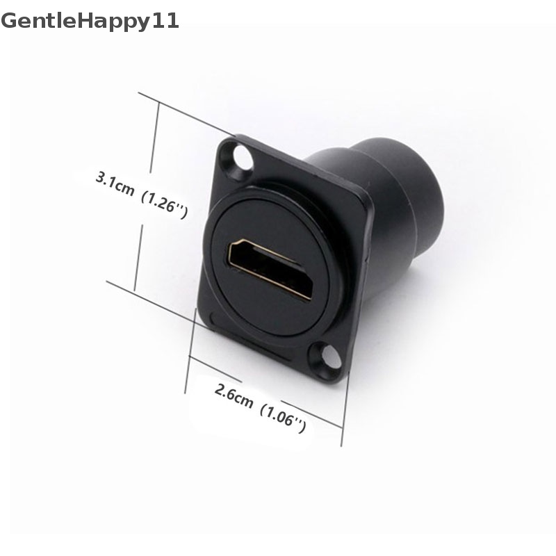 Gentlehappy Konektor Sasis Tipe D Female Socket Konektor Dipasang Panel HDMI-Kompatibel id