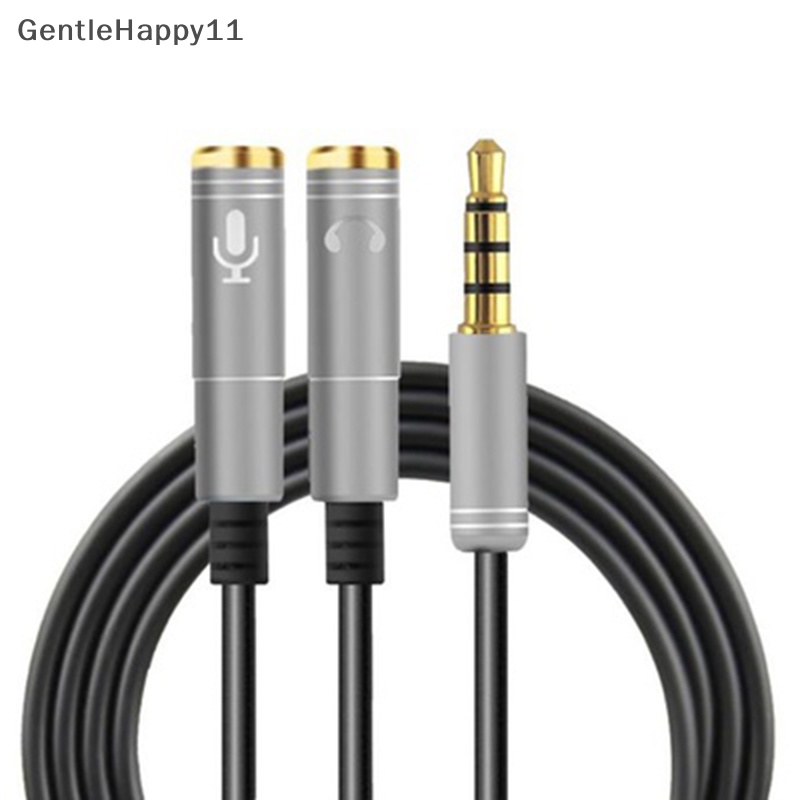 Gentlehappy 3.5mm jack headphone stereo+mic audio splitter aux extension Kabel Adaptor id