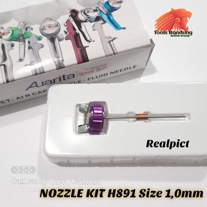 

Nozzle Dan Jarum Kit Set Spray Gun Auarita H891 HVLP Cap Needle Size 1,0mm Original Produk