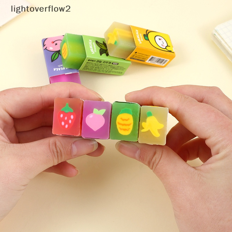 [lightoverflow2] Random Cute Fruit Eraser Wrig Drawing Less Crumb Rubber Pencil Eraser Hadiah Siswa Hadiah Promosi Alat Tulis Erasers [ID]