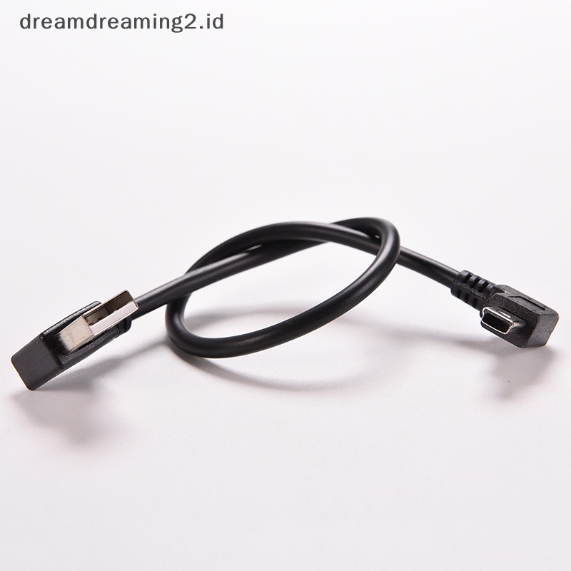 (drea) Colokan Male Kanan USB 2.0 A Ke Mini B 5P Sudut Kanan Male plug Cable Kabel Adaptor//