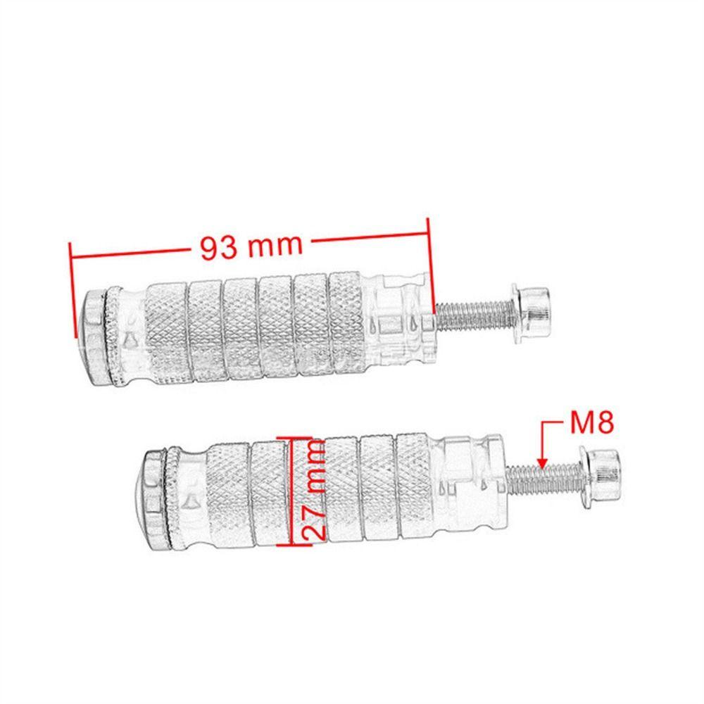 Lanfy Sepeda Motor Footpegs Motor Universal Modifikasi CNC Aluminium Motor Sepeda 8mm Motocross Motor Sepeda Foot Pedal