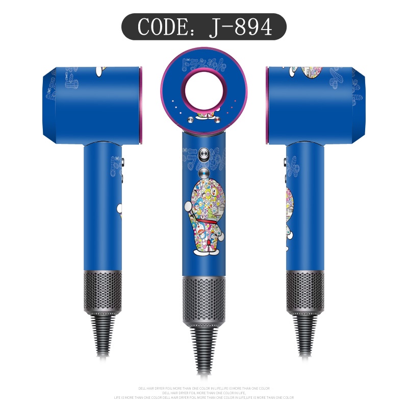 Doraemon Stiker Universal Tahan Air Tahan Minyak Untuk Dyson Hair Dryer Sticker Dyson Hair Dryer Film Shell Penutup Pelindung Crayon Shin-chan Film Pelindung