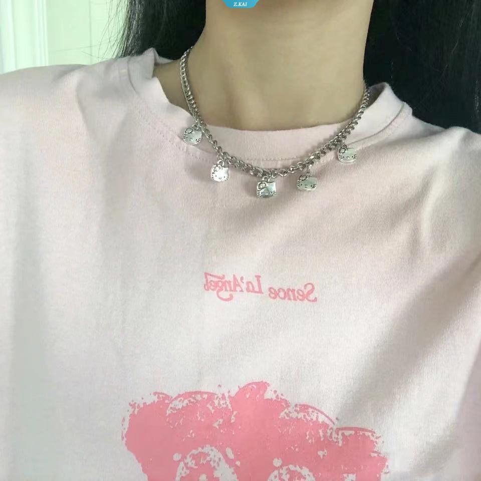 Sanrio Kalung Hello Kitty Kartun Siswa Gadis Segar Dan Manis Rantai Klavikula Trendi Perhiasan Sederhana Hadiah Ulang Tahun [ZK]