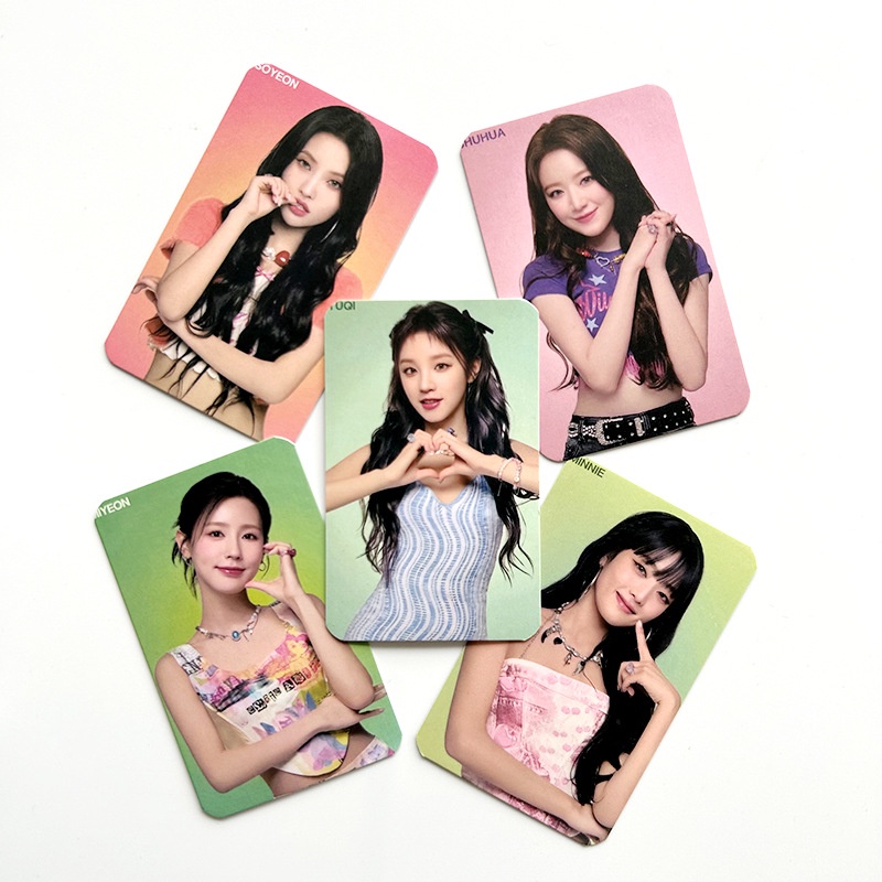 5pcs/set (G) I-DLE Album Mini I FEEL Photocards TAMS ZERO Lomo Kartu GIDLE Kpop Postcards