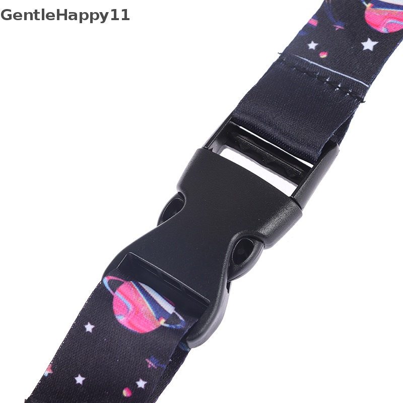 Gentlehappy Universe Astronot Lanyard Gantungan Kunci id Card Pass Gym Handphone Tali Gantung id