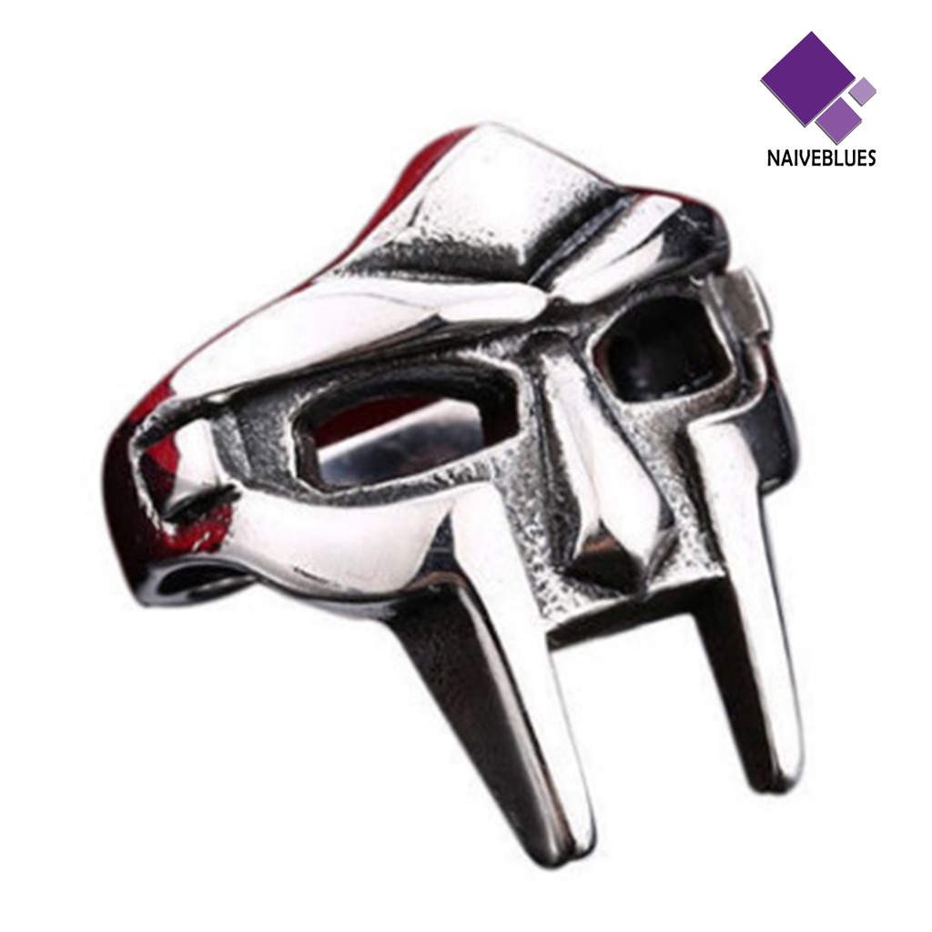 &lt; Naiveblues &gt; Pria Cincin Retro Gaya Punk Hip Hop Berlebihan Terbuka Mesir Penutup Pharaoh Perhiasan Laki-Laki