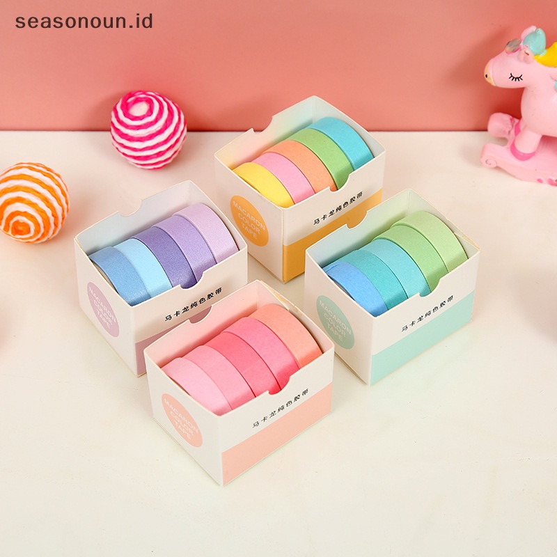 Seasonoun Washi Tape DIY Scrapbooking Diary Kertas Stiker Roll Lucu Tape Kertas Perekat.