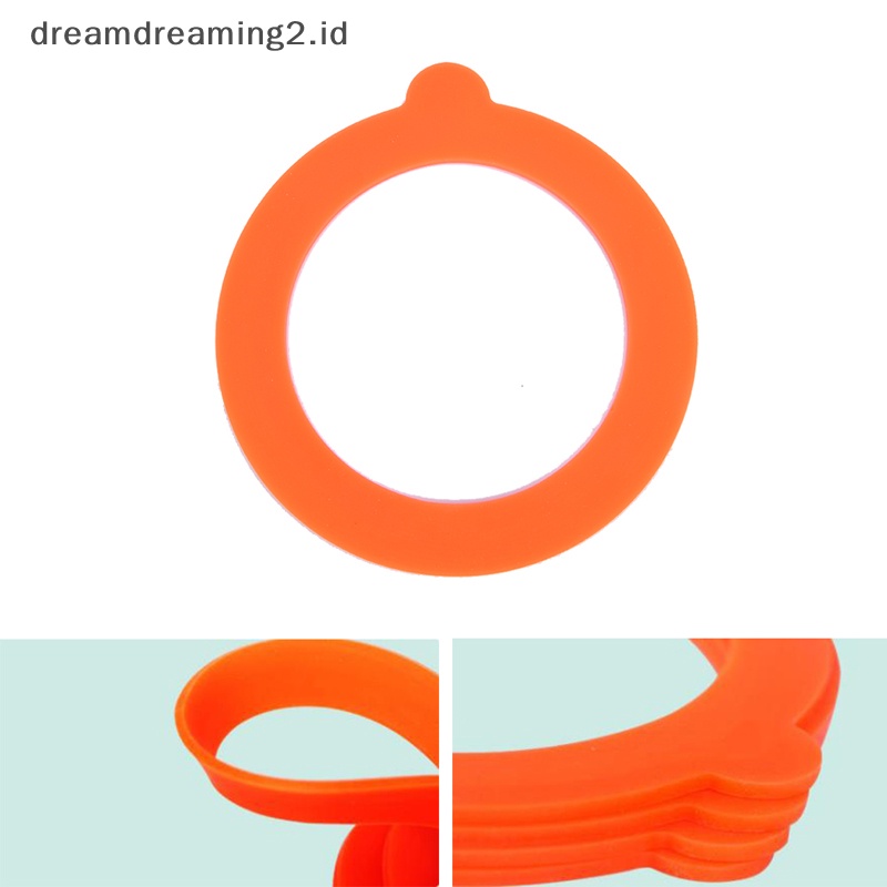 (drea) 5pcs Gasket Toples Silikon Food Storege Jars Pengganti Kedap Udara Anti Bocor//