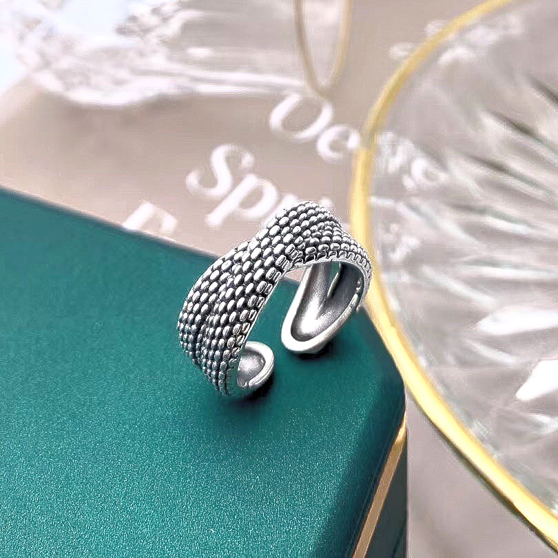 Aksesoris Cincin Silang Tidak Teratur Kepribadian Fashion Pasang