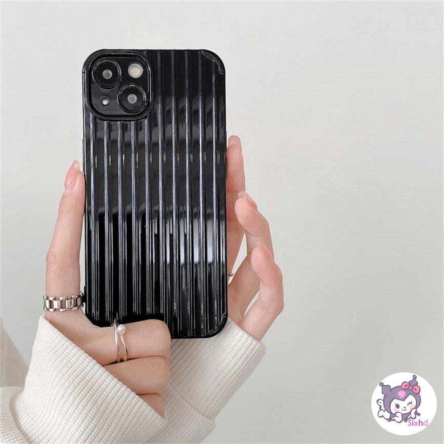 IPHONE Kompatibel Untuk Iphone14 13 12 11 Pro Max SE 2020 X Xr Xs Max8 7 Plus Sederhana Permen Berwarna Koper Ponsel Case Silikon Lembut Penutup Perlindungan Shock XJJJJ