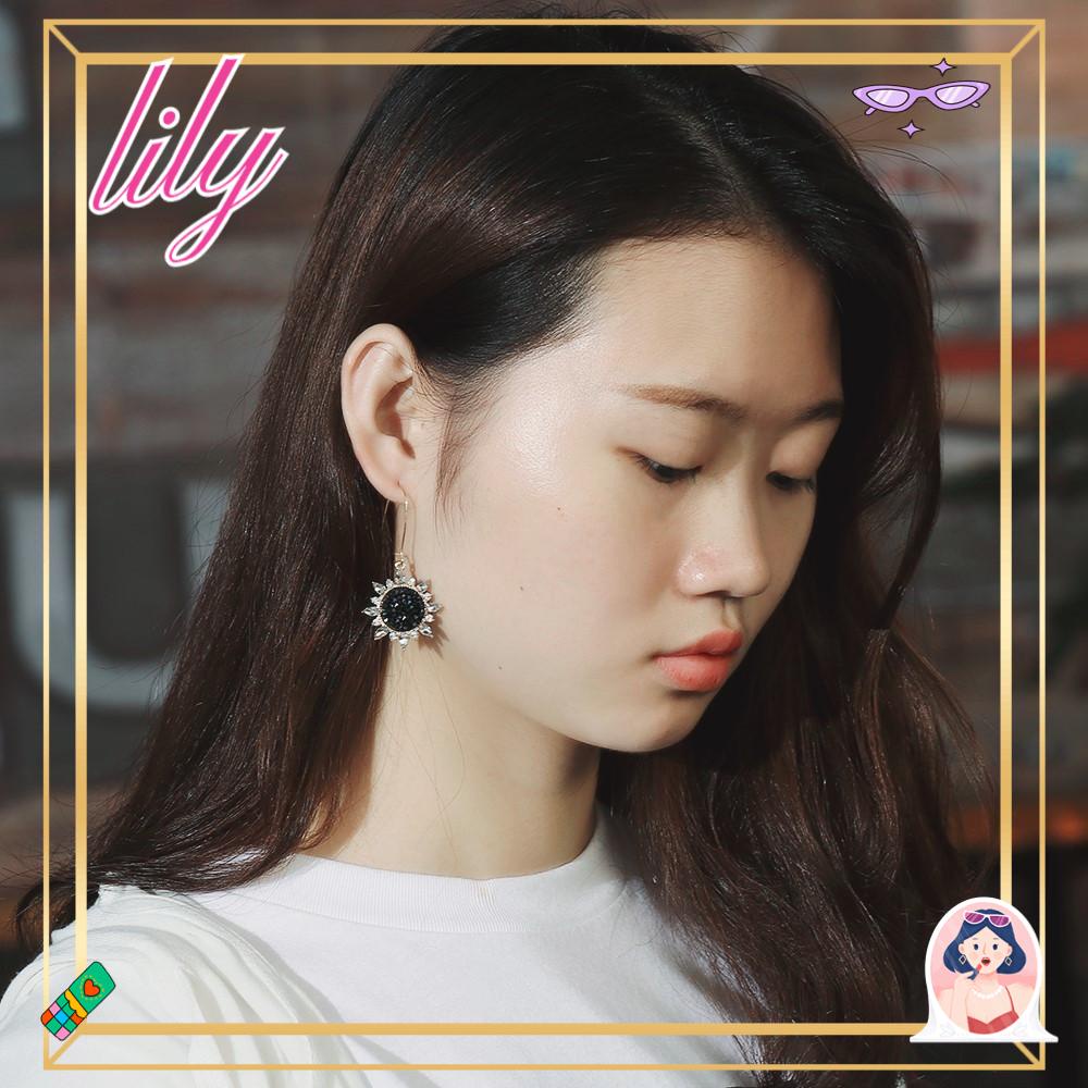 Lily Anting Akrilik Wanita Berongga Lingkaran Tidak Teratur Geometris Menjuntai Drop