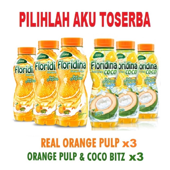 FLORIDINA 350 ml MIX 2 RASA - (Harga paket isi 6 botol)