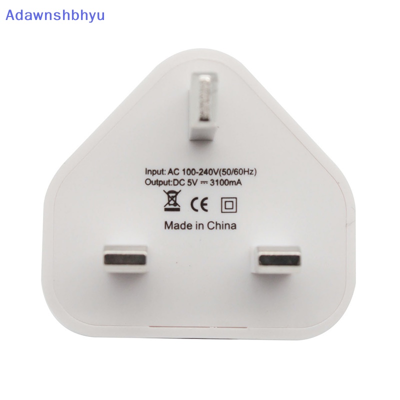 Adhyu Colokan Dinding Universal UK Power 3pin Adapter Charger Dengan1/2/3 Port USB Charging Untuk Handphone Tablet Portable Mini Charger Dinding ID