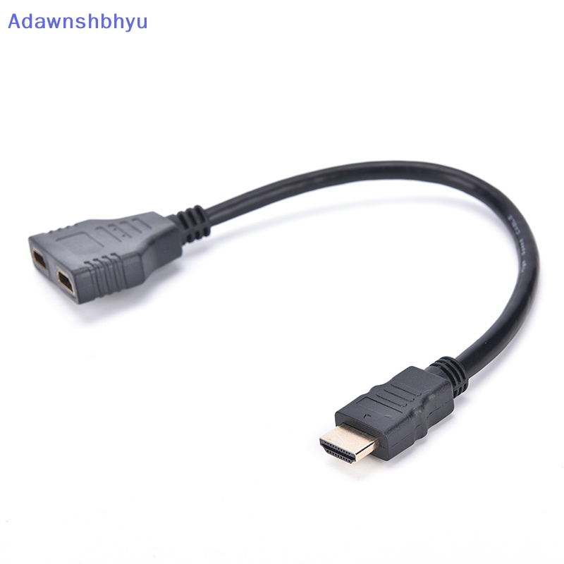 Adhyu Baru 1080P HDMI Port Male to 2female 1in2 Out Splitter Kabel Adapter Converter ID