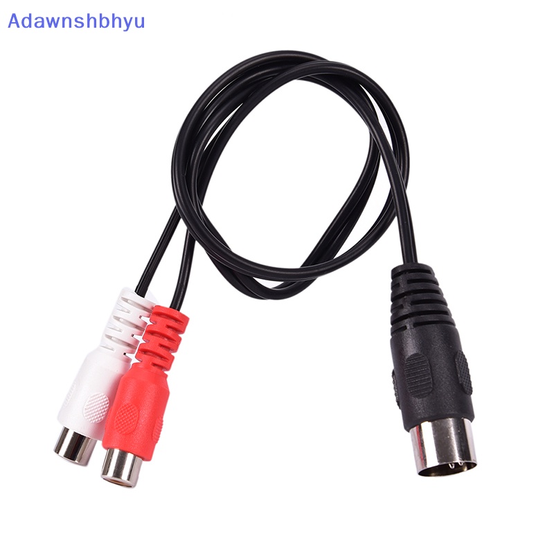 Adhyu MIDI DIN 5P Male to 2kabel RCA Phono Female Socket Jack MF Audio 0.5M ID