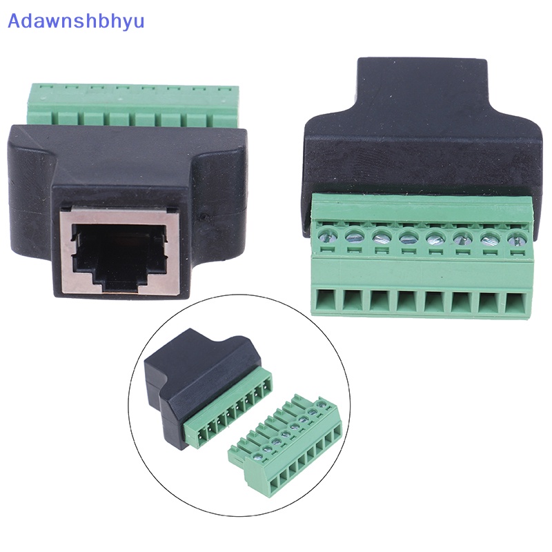 Adhyu rj45 to screw terminal Adapter rj45 female to 8pin Konektor Untuk DVR CCTV   Id