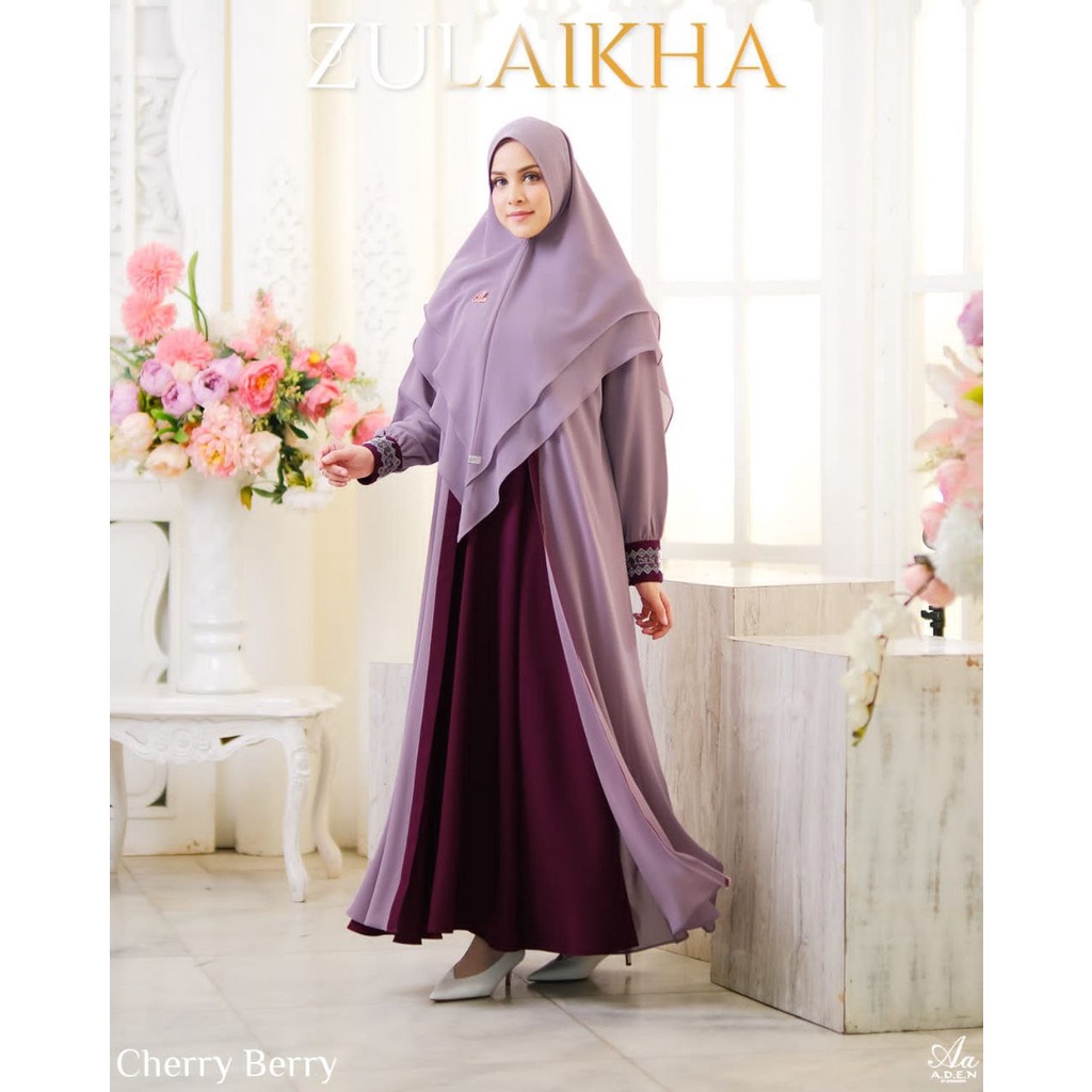 Zulaikha Dress Set Khimar Softpad ORIGINAl by Aden Hijab