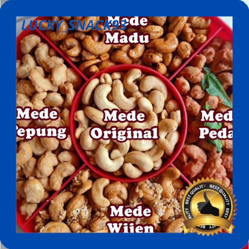 KACANG MEDE SEKAT 5 BERAT 1 KG / KACANG MEDE TRAY / METE TOPLES 5 RASA