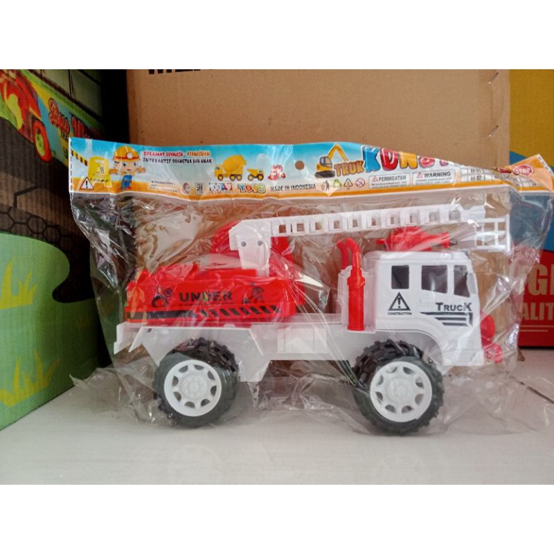 Mainan Anak Truk Kontruksi Damkar Tangga /Mainan Truk Damkar/Damkar OPP | FII STORE_