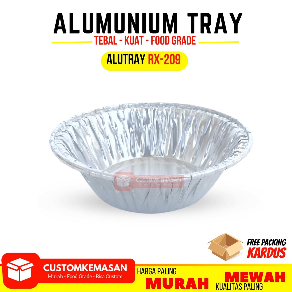 Alu Tray Rx-209 / Alumunium Tray / Alumunium Cup / Muffin Alumunium / Tray Alumunium