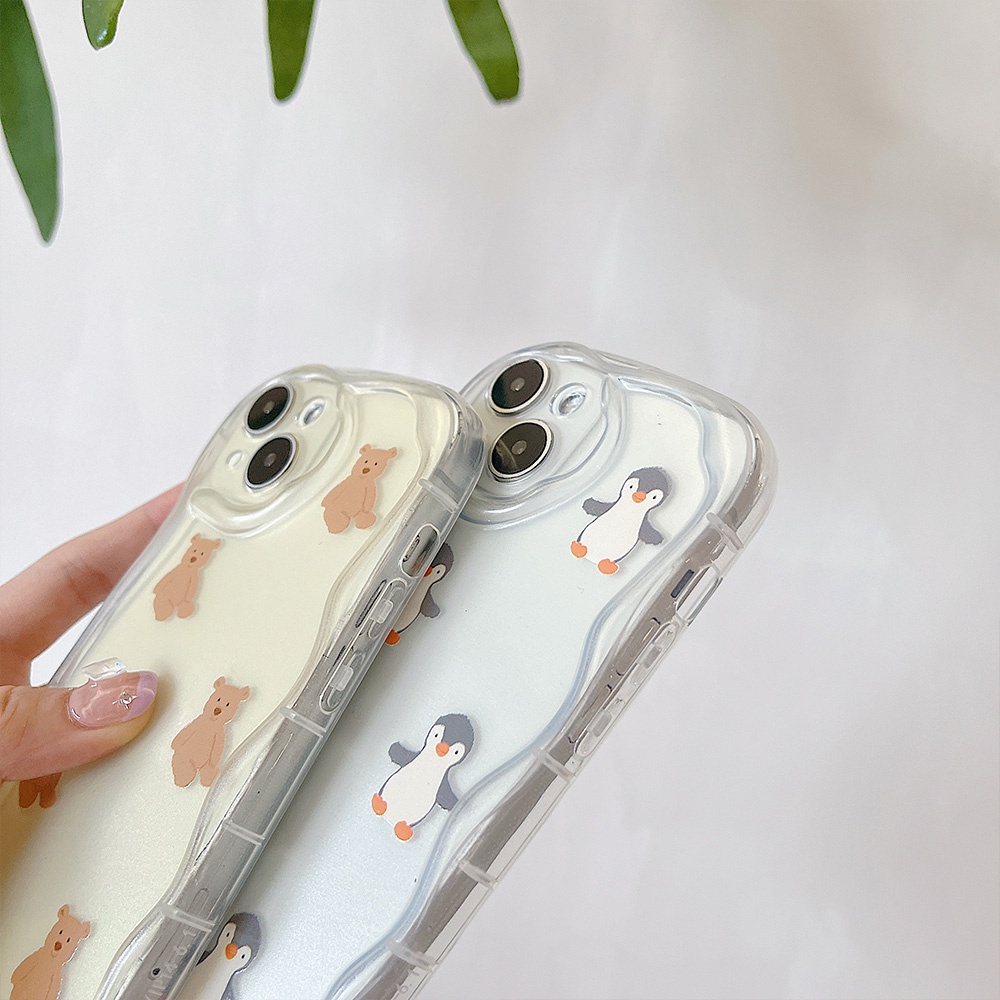 Iphone Case Kompatibel Untuk Iphone11Intu Lucu Beruang Coklat IPhone 14 Pro Max Casing Ip13 Pro Max IPhone 12x XS Xr7 8 Plus Ultra Slim Lembut TPU Belakang Ponsel Cover