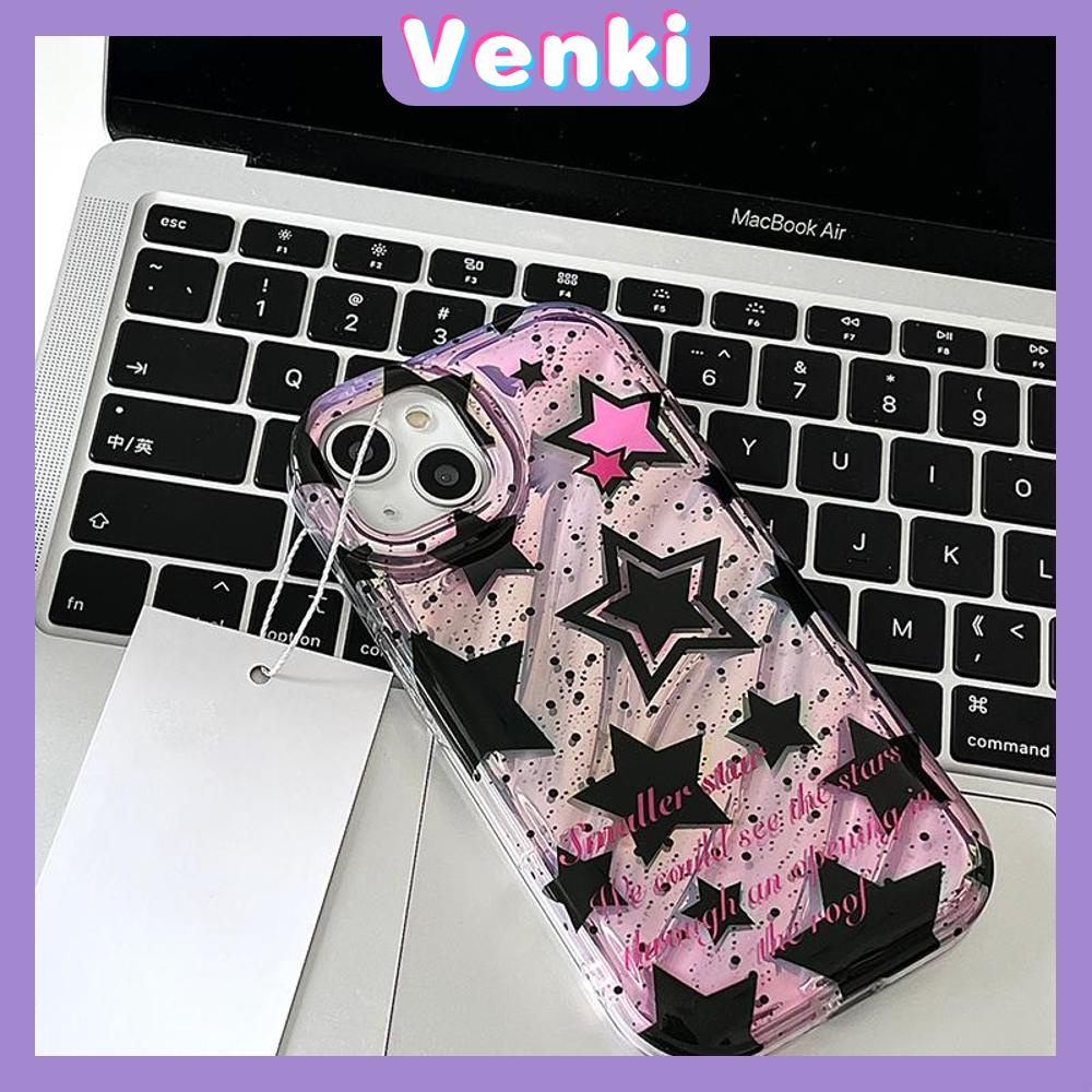 VENKI - For iPhone 11 iPhone Case Laser Reflective Transparent Phone Case TPU Soft Shockproof Airbag Case Protective Camera Star Compatible with iPhone 14 13 Pro max 12 Pro Max