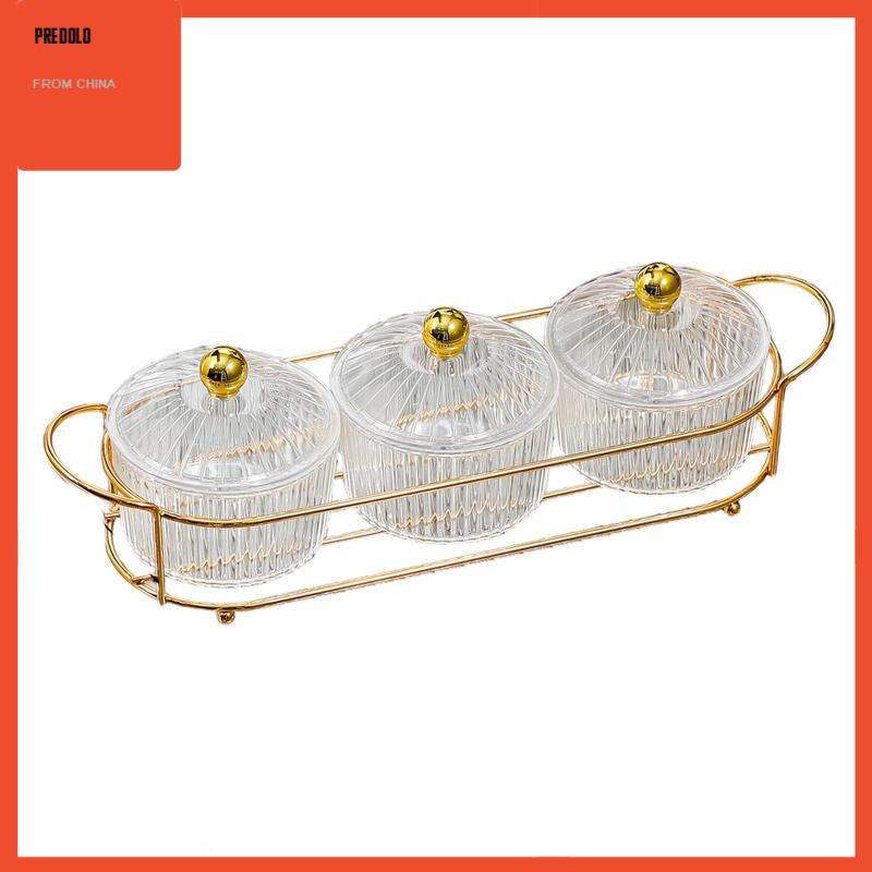 [Predolo] Luxury Snack Dishes Multi Use Condiment Tray Dengan Holder Tempat Permen Piknik