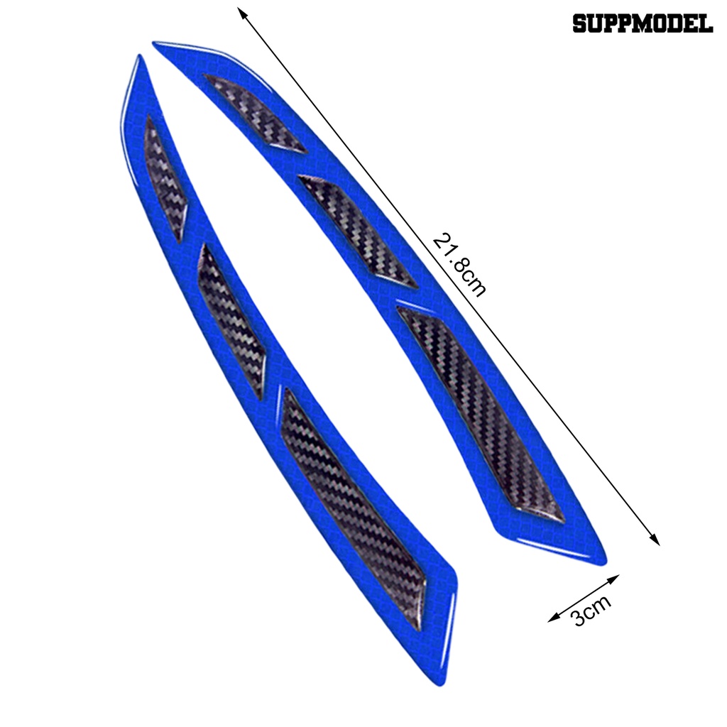 [SM Auto] 1pasang Pelindung Spakbor Mobil Tahan Panas Anti-Tabrakan Serat Karbon Peringatan Universal Mobil Roda Alis Fender Reflektif Stiker Strip Perlengkapan Kendaraan