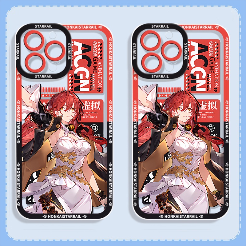 IPHONE Honkai Star Rail Himeko Soft Case Kompatibel Untuk Iphone11 14 13 12 Pro Max XS XR X8 7 6S Plus Casing Ponsel Tingyun Mini Transparan TPU Silikon Shockproof Cover