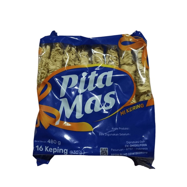 

Mie Kering/Instan Mie Telor PITA MAS 480gram isi 16 PCS