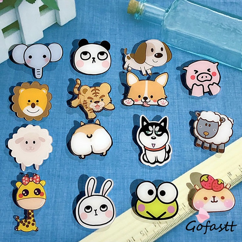 Pin Akrilik Lucu Aksesoris Seri (Animal) untuk Tas Cute Pin Brooch Pin Bros Acrylic Korean Style-G