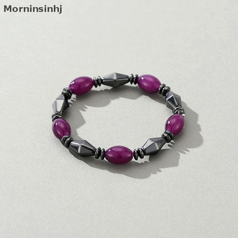 Mornin Natural Hematite Braceket Anklet Magnet Gelang Pelangsing Sehat Perhiasan Penurunan Berat Badan Wanita Pria id