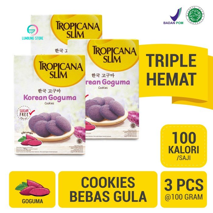 

Triple Pack: Tropicana Slim Korean Goguma Cookies (5 Sch) - Sugar FREE