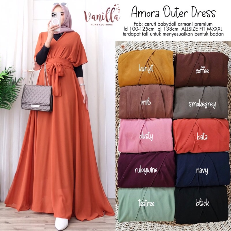 AMORA OUTER DRESS ORI VANILLA