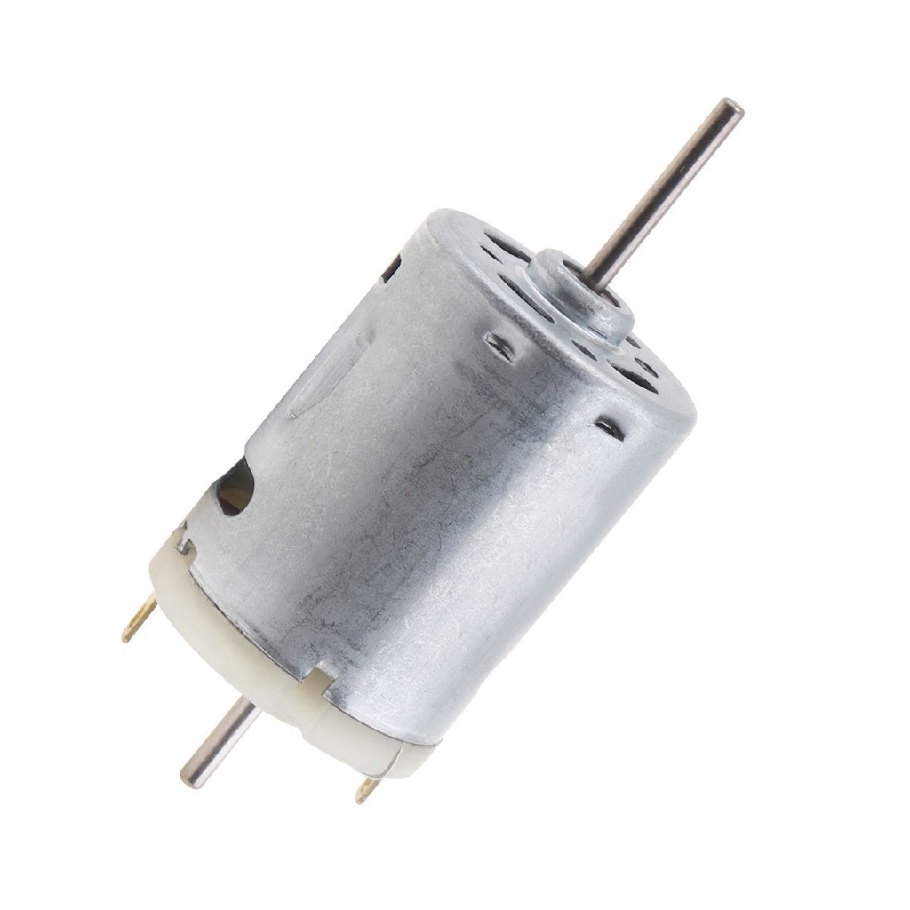 R380 Motor DC 12V 9000RPM Biaxial Output Motor Mikro Untuk Mainan DIY Peralatan Kecil