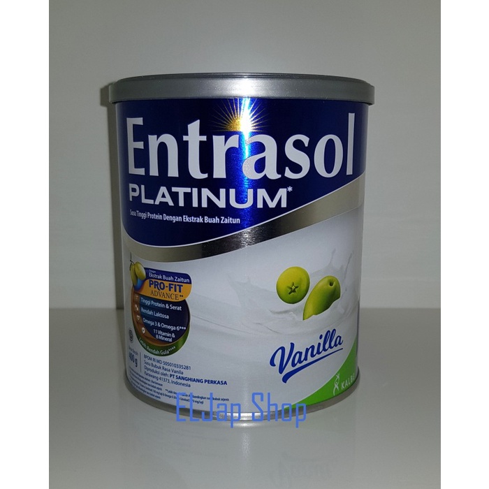 

Promo Terjangkau ~ Susu Entrasol Platinum / Senior Vanilla 400gr - Normal