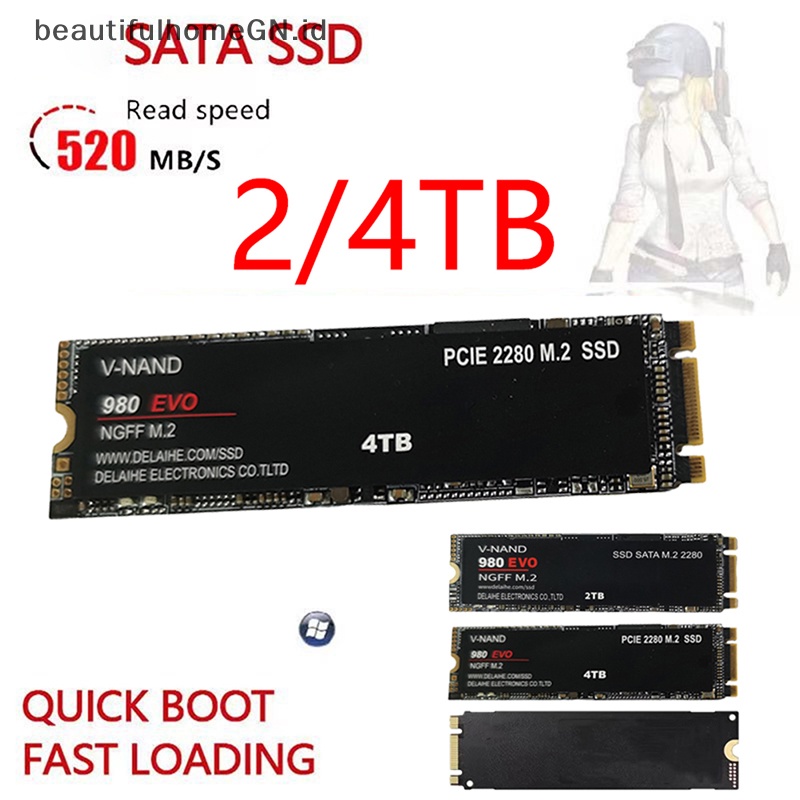 {Cantik} Sata 2280m.2 SSD NGFF 980evo Plus Hardisk Internal Solid State Drive 128GB M.2 2/4TB Untuk Komputer laptop~