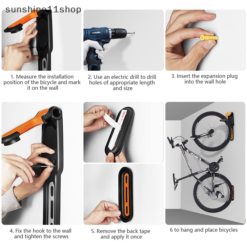 Sho Bike Hook Holder Stand Rak Penyimpanan Tempel Dinding Sepeda Gunung Praktis N