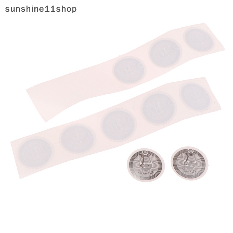 Sho 10Pcs UID Block 0ubah Tulisan Ulang Putaran Dia25mm Stiker 13.56MHZ NFC Cop N