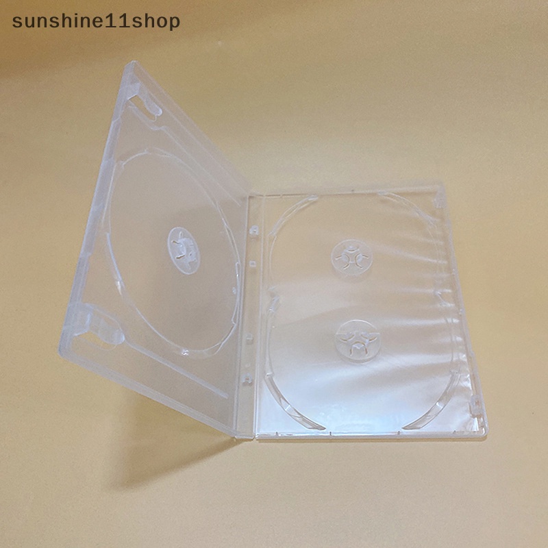 Sho Square Transparant Bottom CD Box Kosong CD Case Plastik PP Milky Transparan CD Case CD Case Kapasitas 3disk N