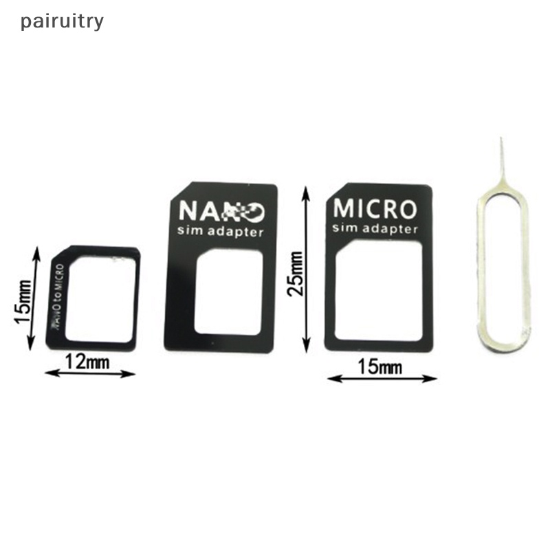 IPHONE Prt 10set Micro Nano SIM Card Adapter Konektor Kit Untuk Iphone6 7 plus 5S Huawei P8 lite P9 Xiaomi Note4 Pro 3S Mi5 sims holder PRT