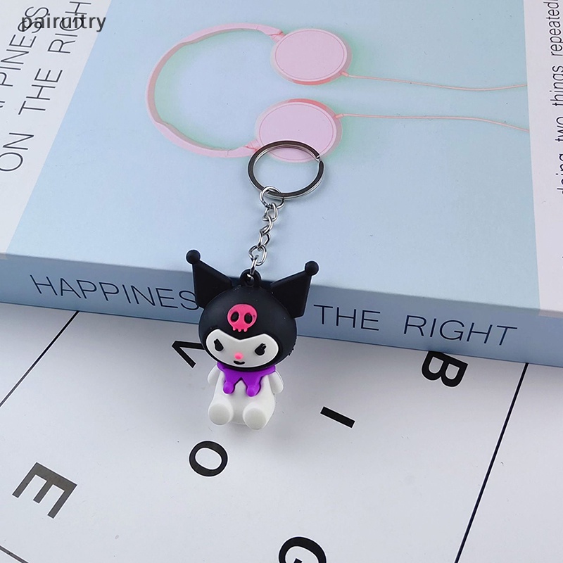 Prt Gantungan Kunci Liontin Kuromi Hello Kitty My Melody Kartun Portable Gadis Kawaii Resin Boneka Couple Key Chain Aksesoris PRT