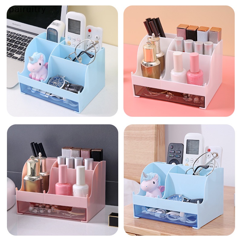 Prt Desktop Organizer Kapasitas Besar Meja Makeup Aksesoris Tempat Pulpen Dengan Laci Kotak Penyimpanan Pensil Alat Tulis Kantor Sekolah PRT