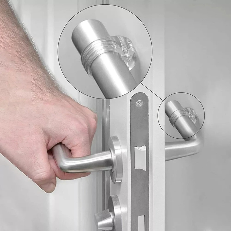 [Harga Grosir] Pengganjal Pintu Transparan Silicone Door Handle Buffer Pengaman Bayi Shockproof Pad Dinding Pelindung Furniture Door Knob Bumper Anti-Tabrakan Perlengkapan Rumah