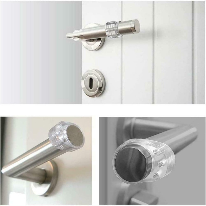 Penahan Pintu Transparan Silicone Door Handle Buffer Pengaman Bayi Shockproof Pad Dinding Pelindung Furniture Door Knob Bumper Anti-Tabrakan Perlengkapan Rumah