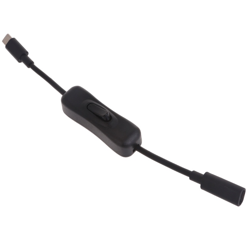 Cre Kabel Ekstensi USB C Male to Female Dengan Saklar Power Inline Untuk Raspberry Pi4 Dan Perangkat Android