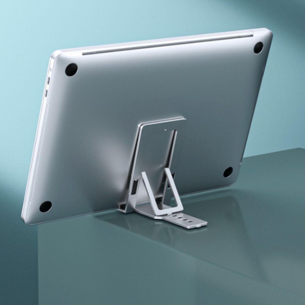 Populer Holder Tablet Kualitas Tinggi Desktop Aluminium Lipat