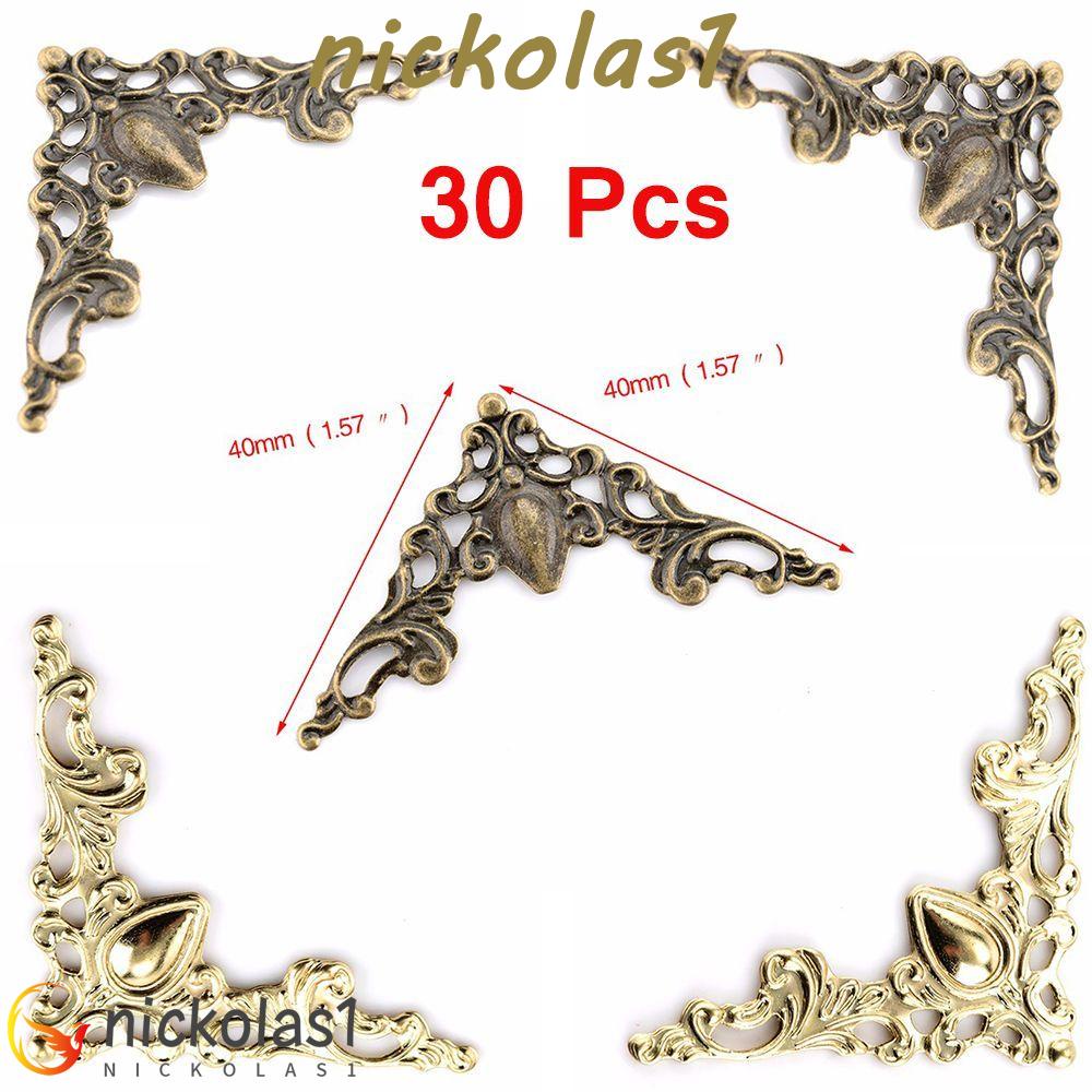 Nickolas1 Bracket Sudut Gold 40mm Bronze Notebook Cover Furniture Bingkai Foto Untuk Menu